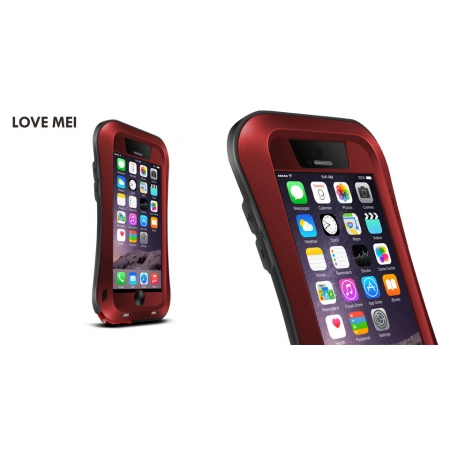 Противоударный, влагозащищенный чехол LOVE MEI POWERFUL small waist для Apple iPhone 6/6S (4.7") - красный
