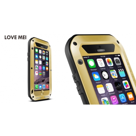 Противоударный, влагозащищенный чехол LOVE MEI POWERFUL для Apple iPhone 6/6S Plus (5.5") - золотистый
