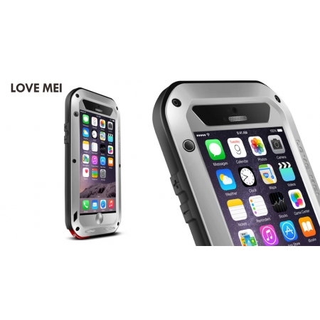Противоударный, влагозащищенный чехол LOVE MEI POWERFUL для Apple iPhone 6/6S Plus (5.5") - серебристый