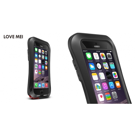 Противоударный, влагозащищенный чехол LOVE MEI POWERFUL small waist для Apple iPhone 6/6S Plus (5.5") - черный