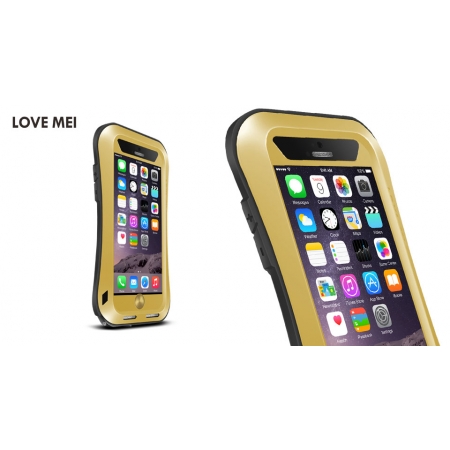 Противоударный, влагозащищенный чехол LOVE MEI POWERFUL small waist для Apple iPhone 6/6S Plus (5.5") - золотистый