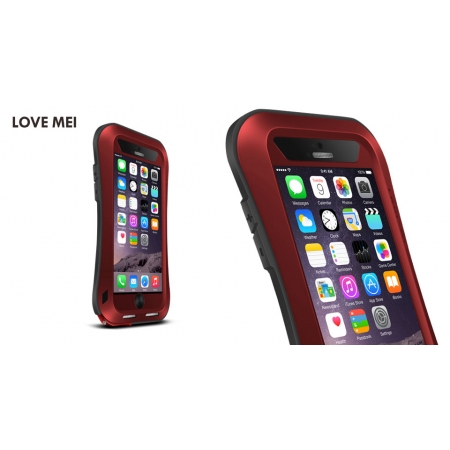 Противоударный, влагозащищенный чехол LOVE MEI POWERFUL small waist для Apple iPhone 6/6S Plus (5.5") - красный