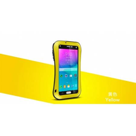 Противоударный, влагозащищенный чехол LOVE MEI POWERFUL small waist для Samsung Galaxy Note 4 - желтый
