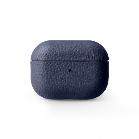 Кожаный чехол Melkco Snap Cover для наушников Apple AirPods Pro, темно-синий