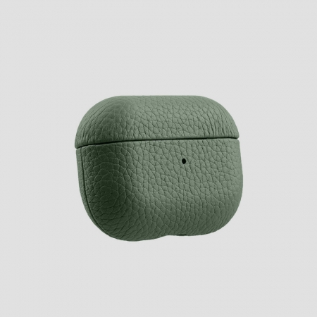 Кожаный чехол Melkco Origin Series Snap Cover для наушников AirPods Pro 2, темно-зелёный