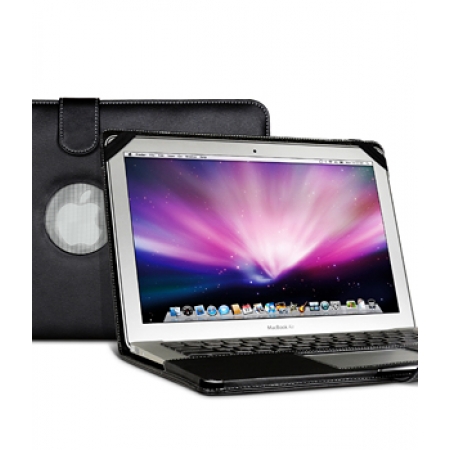 Кожаный чехол Melkco Leather case для Apple MacBook Air 11.6" A1370 - Book Type - чёрный