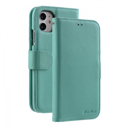 Кожаный чехол книжка Melkco для Apple iPhone 11 (6.1") - Wallet Book Type, цвет Тиффани