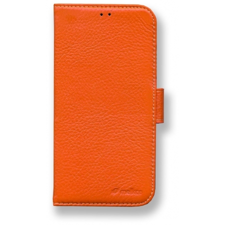 Кожаный чехол книжка Melkco для iPhone 12/12 Pro (6.1") - Wallet Book Type - оранжевый
