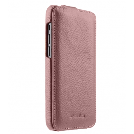Кожаный чехол флип Melkco для Apple iPhone 12 mini (5.4") - Jacka Type, розовый