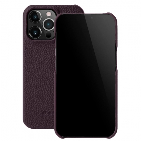 Кожаный чехол накладка Melkco для Apple iPhone 14 Pro Max (6.7") - Snap Cover, сиреневый