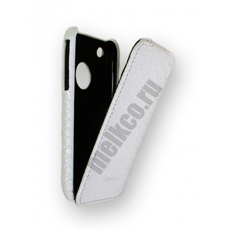 Кожаный чехол Melkco для Apple iPhone 3GS/3G - Jacka Type - змеиная кожа - белый