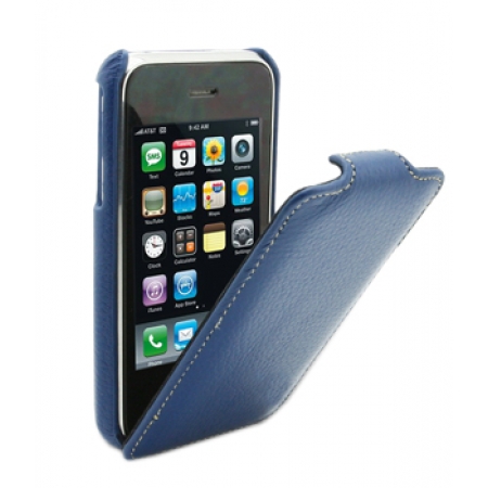 Кожаный чехол Melkco для Apple iPhone 3GS/3G - Jacka Type - тёмно-синий