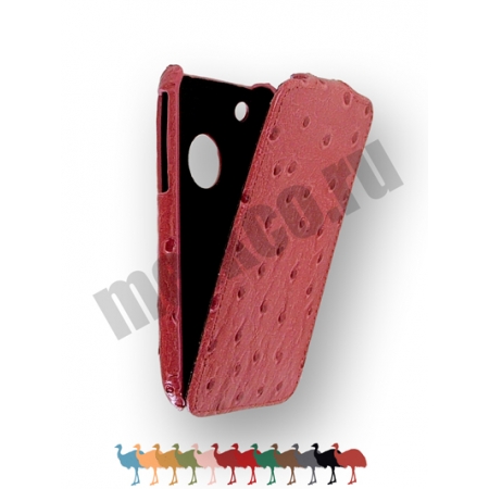   	 	 	 Кожаный чехол, страусиная кожа Melkco для Apple iPhone 3GS/3G - Jacka Type - кирпичный