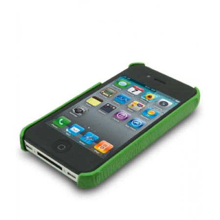 Кожаный чехол - задняя крышка Melkco для Apple iPhone 4/4S - зеленый