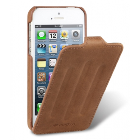 Кожаный чехол Melkco для Apple iPhone 5/5S / iPhone SE - Craft Limited Edition - Prime Verti - коричневый