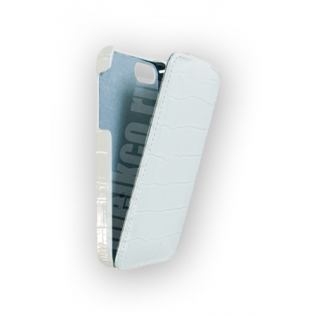 Кожаный чехол Melkco для Apple iPhone 5/5S / iPhone SE - Jacka Type - крокодиловая кожа - белый