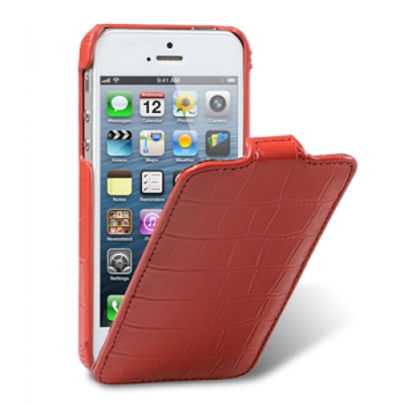 Кожаный чехол Melkco для Apple iPhone 5/5S / iPhone SE - Jacka Type - крокодиловая кожа - красный