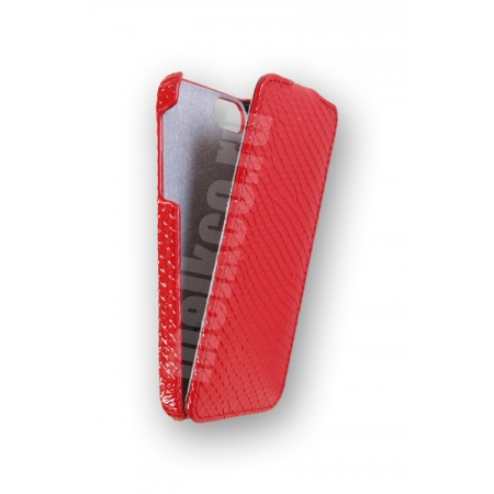 Кожаный чехол Melkco для Apple iPhone 5/5S / iPhone SE - Jacka Type - змеиная кожа - красный