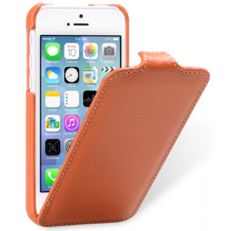 Кожаный чехол Melkco для Apple iPhone 5C - Jacka Type - оранжевый