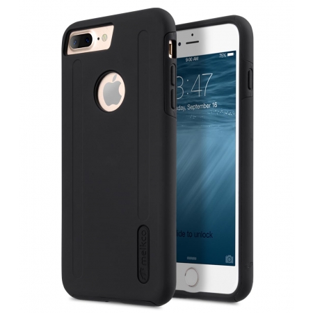 Двухслойный противоударный чехол Melkco Kubalt Double Layer Case Special Edition для Apple iPhone 8 Plus/7 Plus - чёрный