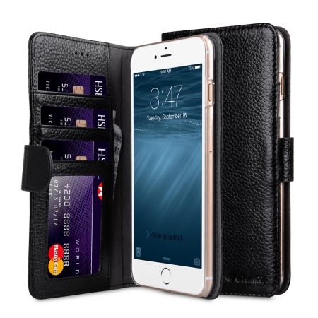 Кожаный чехол книжка Melkco для iPhone 7/8 Plus (5.5") - Wallet Book ID Slot Type - черный