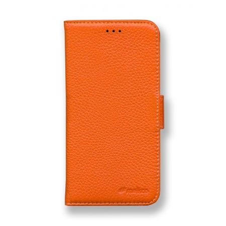 Кожаный чехол книжка Melkco для Apple iPhone X/XS - Wallet Book Type - оранжевый