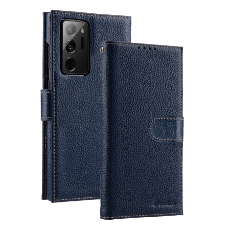 Кожаный чехол книжка Melkco для Samsung Galaxy Note 20 Ultra - Wallet Book Type, темно-синий
