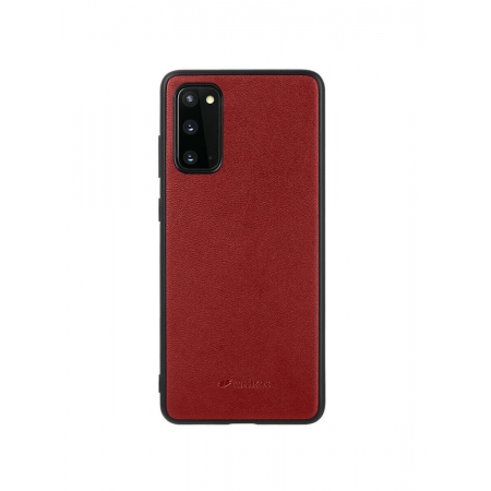 Кожаный чехол накладка Melkco Ingenuity Series для Samsung Galaxy S20, красный