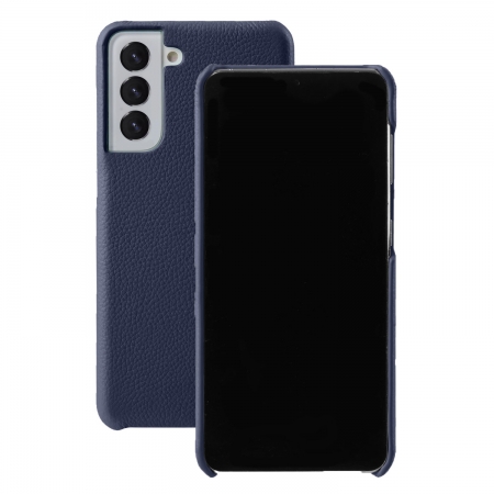 Кожаный чехол накладка Melkco для Samsung Galaxy S22 - Snap Cover, темно-синий