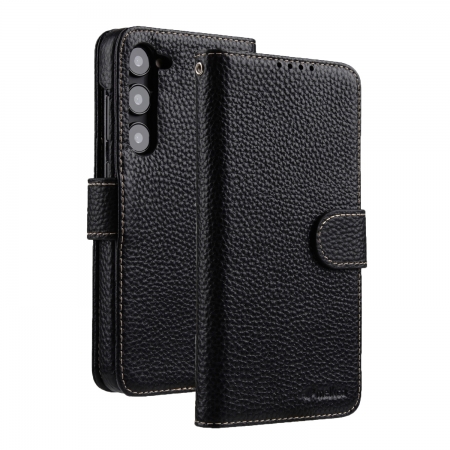 Кожаный чехол книжка Melkco Wallet Book Type для Samsung Galaxy S23+, черный