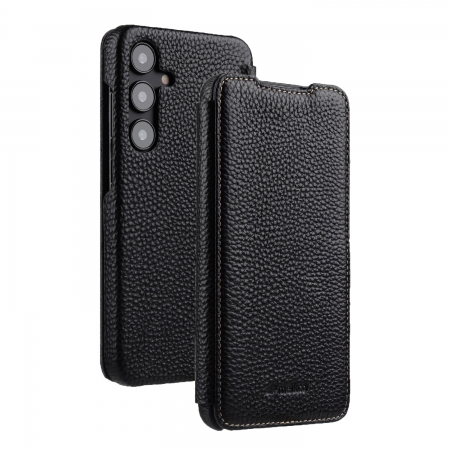 Кожаный чехол книжка Melkco Face Cover Type для Samsung Galaxy S24+, черный