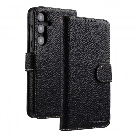Кожаный чехол книжка Melkco Wallet Book Type ND для Samsung Galaxy S24+, черный