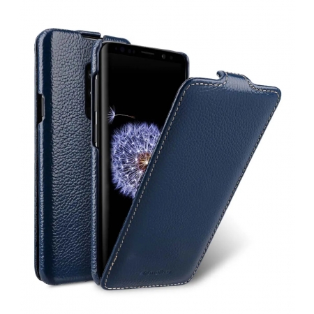 Кожаный чехол флип Melkco для Samsung Galaxy S9+ - Jacka Type - темно-синий