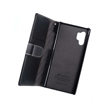 Кожаный чехол книжка Melkco для Samsung Galaxy Note 10+ - Wallet Book Type - черный