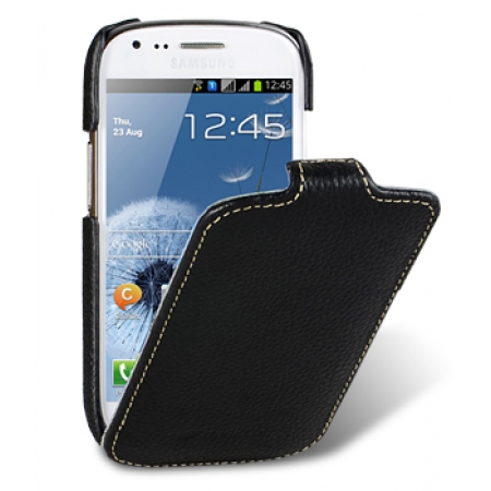 Кожаный чехол Melkco для Samsung Galaxy S3 Mini GT-I8190 - Jacka Type - чёрный