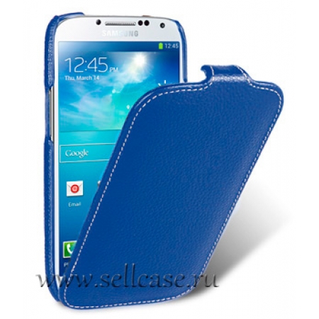 Кожаный чехол Melkco для Samsung Galaxy S4 GT-I9500 - Jacka Type - темно-синий