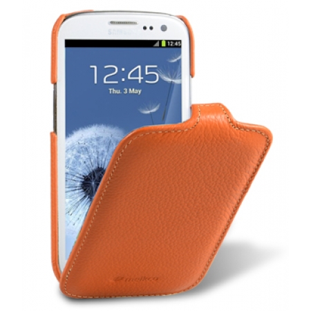 Кожаный чехол Melkco для Samsung Galaxy SIII GT-I9300 / I9308 - Jacka Type - оранжевый