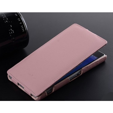 Кожаный чехол Melkco для Sony Xperia Z2 / D6503 / L50w - Jacka Type - розовый