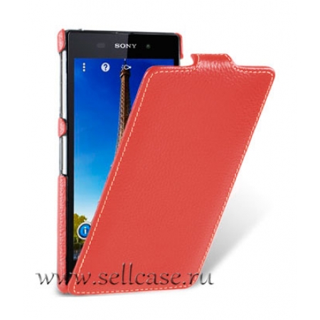Кожаный чехол Melkco для Sony Xperia Z1 - Jacka Type - красный