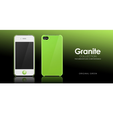 Пластиковый чехол More Granite Collection для Apple iPhone 4/4S - зеленый