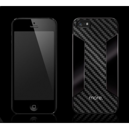 Чехол More Para Blaze CX для Apple iPhone 5/5S / iPhone SE - черный с карбоновой вставкой
