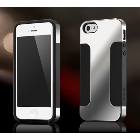 Чехол More Para Duo Metal для Apple iPhone 5/5S / iPhone SE - черный с серебристой накладкой