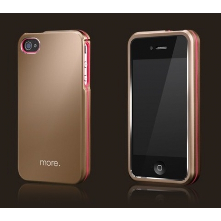 Металлический чехол More Armor Metal Hybrid Case для Apple iPhone 4/4S - золотой