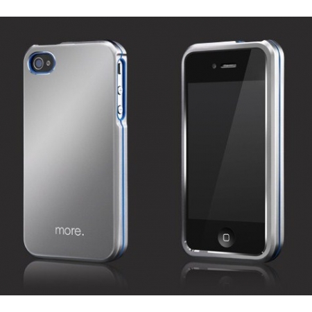 Металлический чехол More Armor Metal Hybrid Case для Apple iPhone 4/4S - серебристый