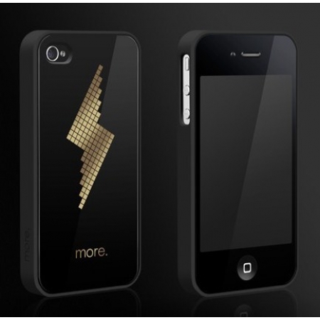 Пластиковый чехол Cubic Black Exclusive для iPhone 4/4S - "Молния"