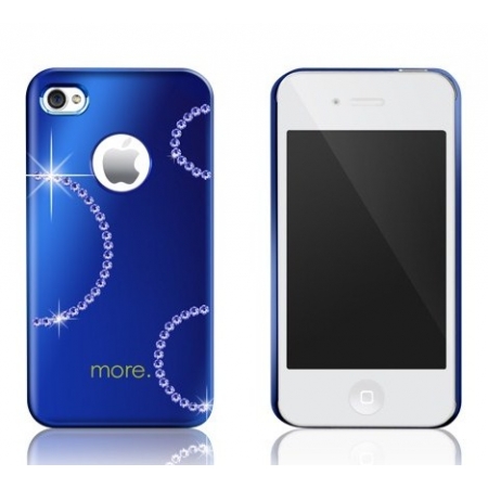 Панель More Noel Collection (Lumina Series) для iPhone 4/4S украшенная кристаллами от SWAROVSKI® - синяя