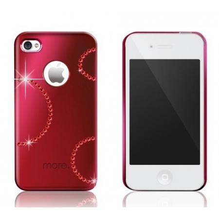 Панель More Noel Collection (Lumina Series) для iPhone 4/4S украшенная кристаллами от SWAROVSKI® - красная