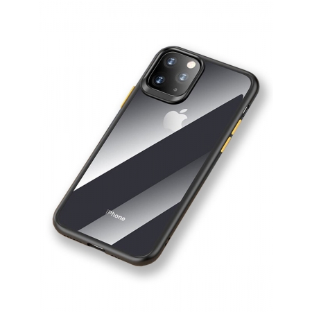 Чехол накаладка Rock Guard Pro Protection Case для Apple iPhone 11 Pro Max, прозрачный черный