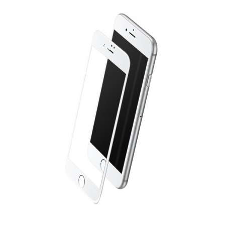 Защитное противоударное стекло на экран Rock Anti-crush full screen 2.5D для iPhone 8/7 - цвет белый