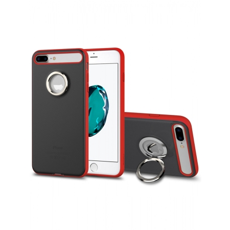 Чехол накладка с кольцом Rock Ring Holder Case M2 для для Apple iPhone 7 Plus/8 Plus - черный, красный
